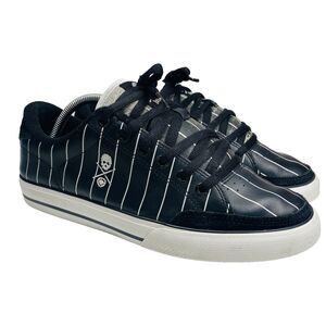 C1RCA AL50 Adrian Lopez Pro Model Black Pinstripe Skate Shoes M 9.5 Vintage Y2K